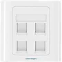 PLACA DE PARED TIPO 86 4 PUERTOs RJ45 BLANCO VENTION
